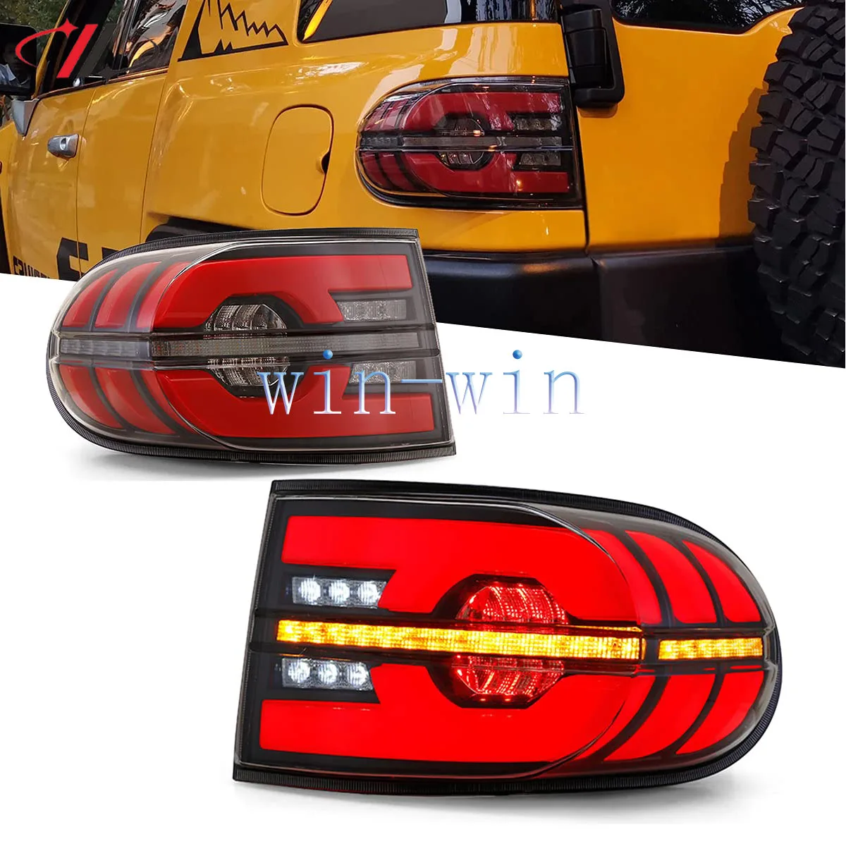 

New Car Parts For Toyota FJ Cruiser 2007-2022 LED Taillight Assembly Rear Reversing Driving Tail Light Modification Accessorie