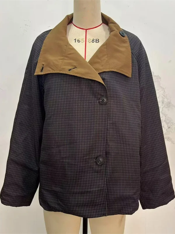 Abbigliamento fronte-retro ort Sle Commuter Faion Design semplice Autunno Cappotto da donna nuovo Colletto Jaet Chiusura a bottone singolo