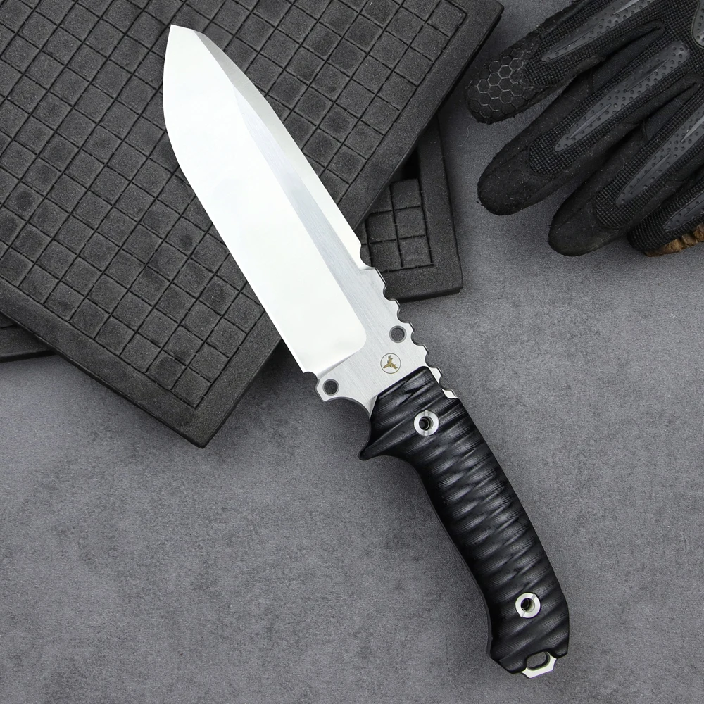 LENGREN Баклажаны Full Tang Heavy Drop Point с фиксированным лезвием DC53, стальной многофункциональный острый тактический нож для кемпинга, охоты