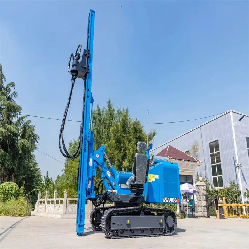 Ground Pile Driver 360 Degree Rotate Photovoltaic Solar Ramming Machine Hydraulic Pile Drilling Rig