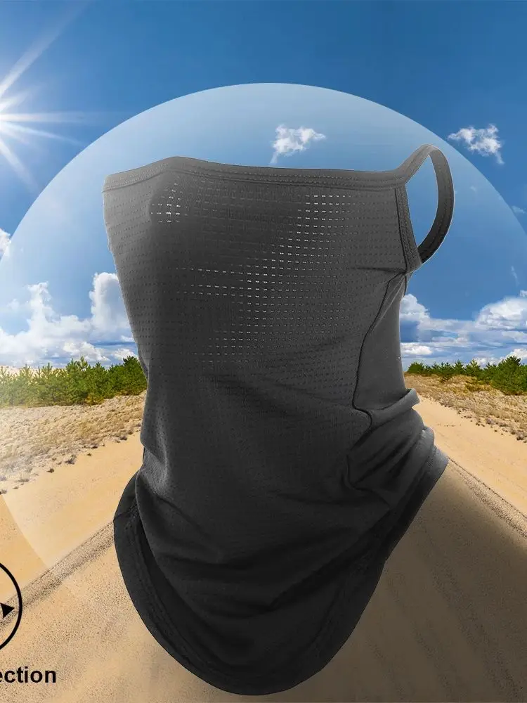 AliExpress Ice Silk Sunscreen Mask Breathable Summer Cycling Headwear Moister Wicking Cooling Neck Gaiter Face Mask Cycling Face Cover