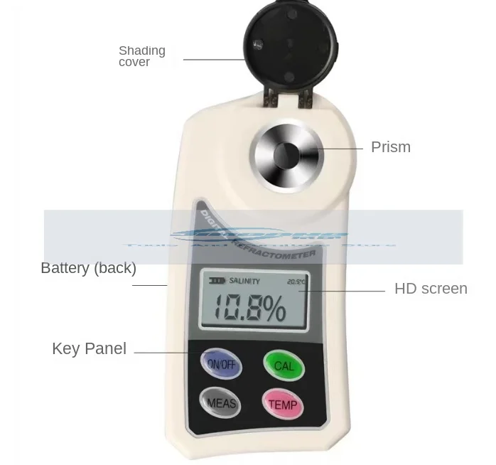 0~55% refractive index Refractometer AMSZ Digital Brix Meter For Fruits/Vegetables/Veverages/Food/Beer Sugar Content Test