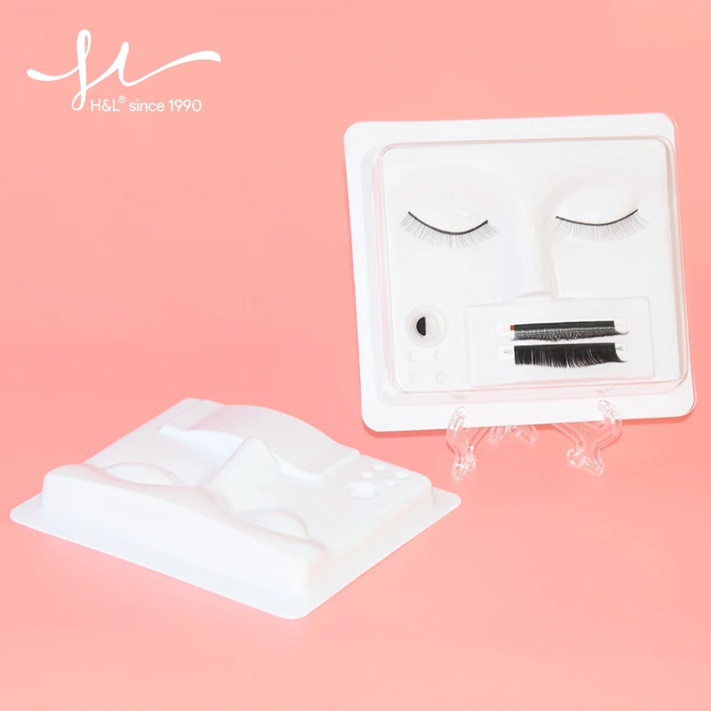 เพลง Lashes ตัวต่อขนตา Lash ที่ถอดออกได้ Lash Extension อุปกรณ์ Eyelash Practice Kit สำหรับผู้เริ่มต้น Eyemold กาว Groove