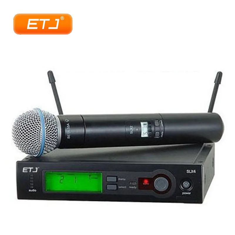 Professional Karaoke Handheld Wireless Microphone SLX24 Beta58 UHF 572-596MHz 638-662MHz