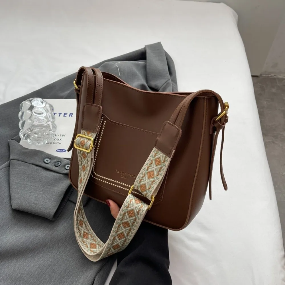 

Fashion PU Leather Shoulder Bag Multifunctional Casual Crossbody Bag Simple Large Capacity Handbag Women