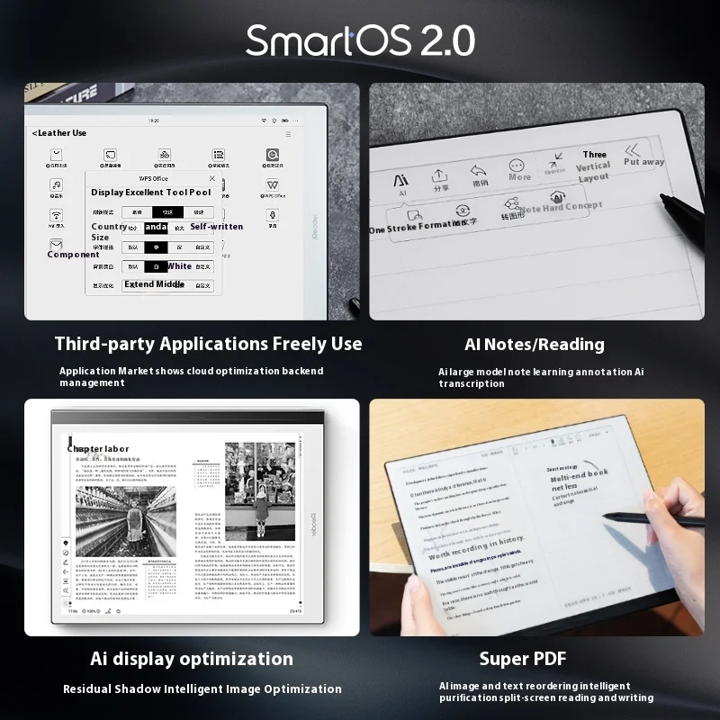 iReader Smart X3 Pro E-Book Reader Ink Screen 2560*1920 10.65 inches Carta 1300 300PPI Reader Eye Protection E-Book Readers