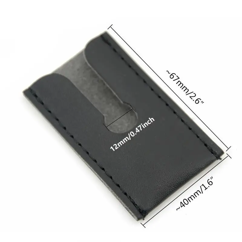 Travel Protable PU Leather Double Edge Safety Razor Head Sleeve Long Handle Universal Protective Case Without Razor Razor Cover