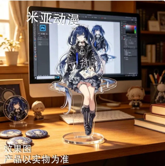 Anime Wuthering Waves Carlotta Montelli Iuno Acrylic Stand Figure Model Plate Cosplay Collection Desktop Decor Gifts XTRJ