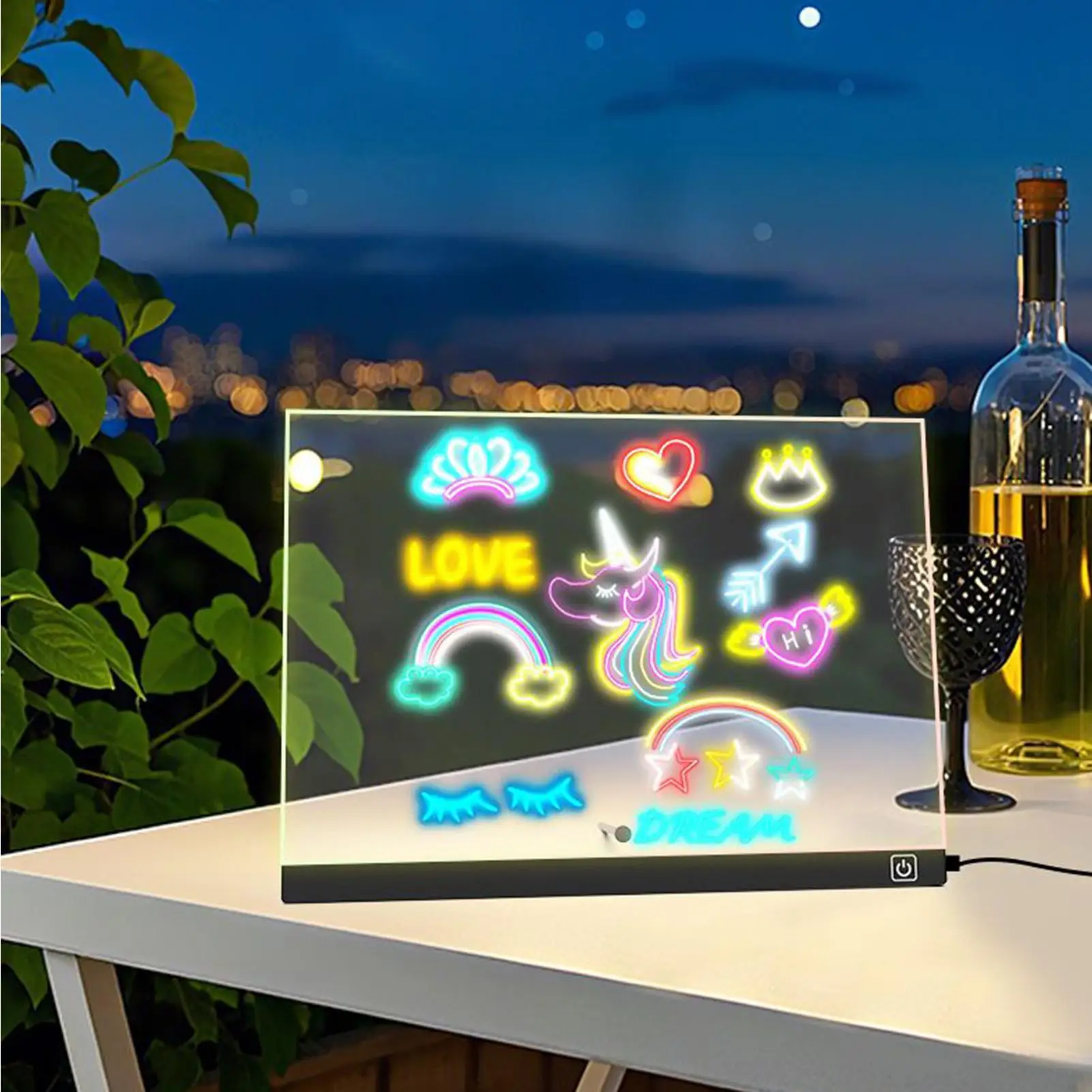 Acrylic Drawing Board Light Up Erasable Doodle Supplies Light Up Doodle Board For Kids Teens Adults Preschool Kindergarten