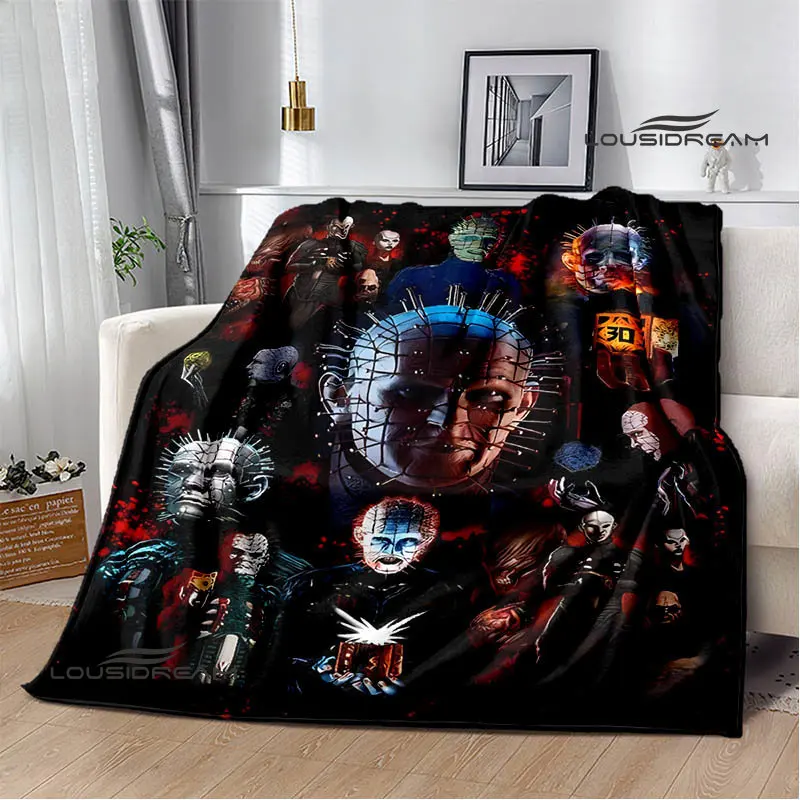 hellraiser horror print blanket picnic blanket thin blanket flannel soft and comfortable home travel bed blanket birthday gift