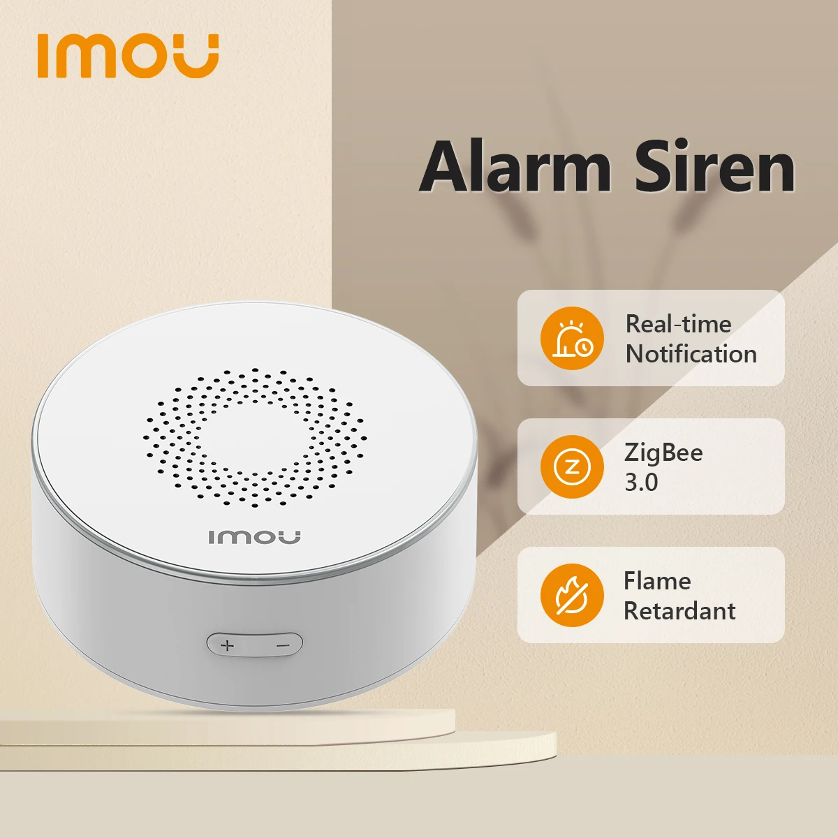 Imagem -05 - Imou-wifi Smart Alarm Siren com Strobe Flash Siren Longa Resistência para Sistema de Segurança Doméstica Alto-falante Zigbee 3.0 85db