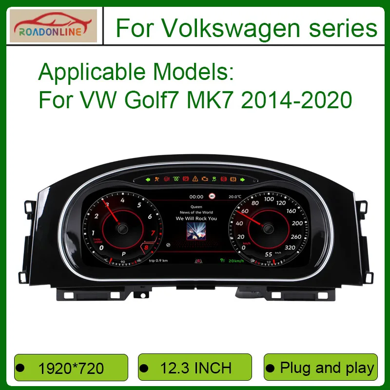 

12.3-inch Digital Virtual Cockpit Instrument Cluster For VW Golf7 MK7 2014-2020 Car Digital Cluster Instrument CockPit