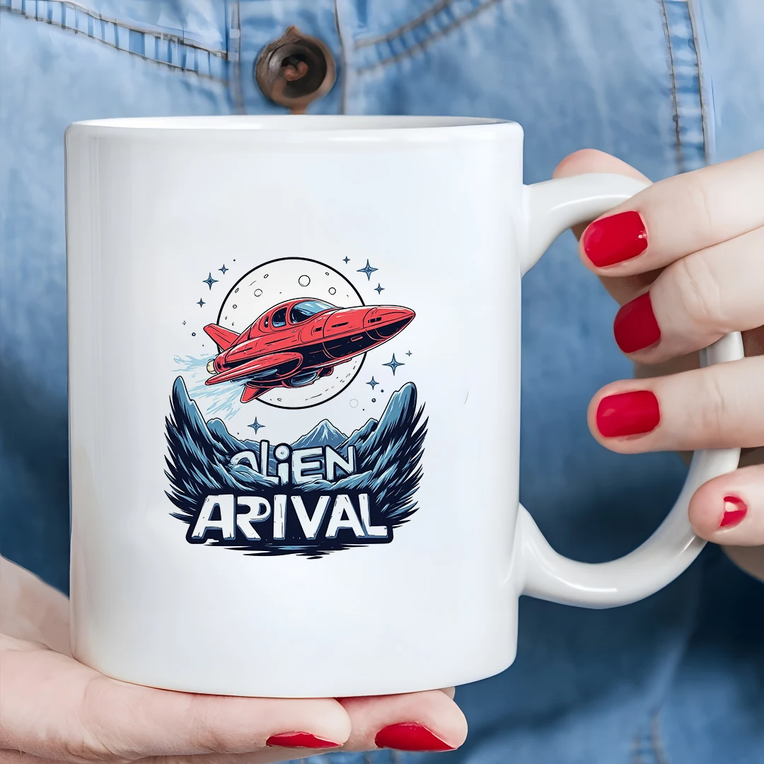 

11oz Sci-Fi Spaceship Mug + Alien Spaceship Landing Cup + Kids Drink Cup - Christmas Gift for Family and Office
