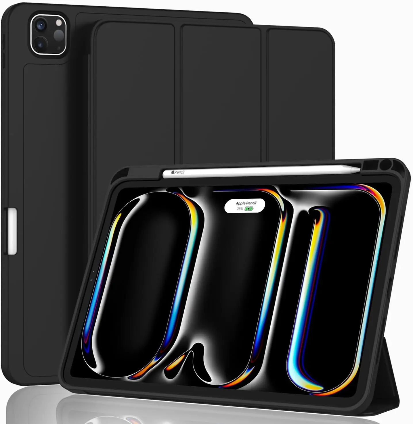 

iPad Pro 11 Inch Case (M5) 2025/ (M4) 2024 (Model: A3357,A3358,A3359,A2836/A2837/A3006), Stand Smart Cover with Pencil Holder