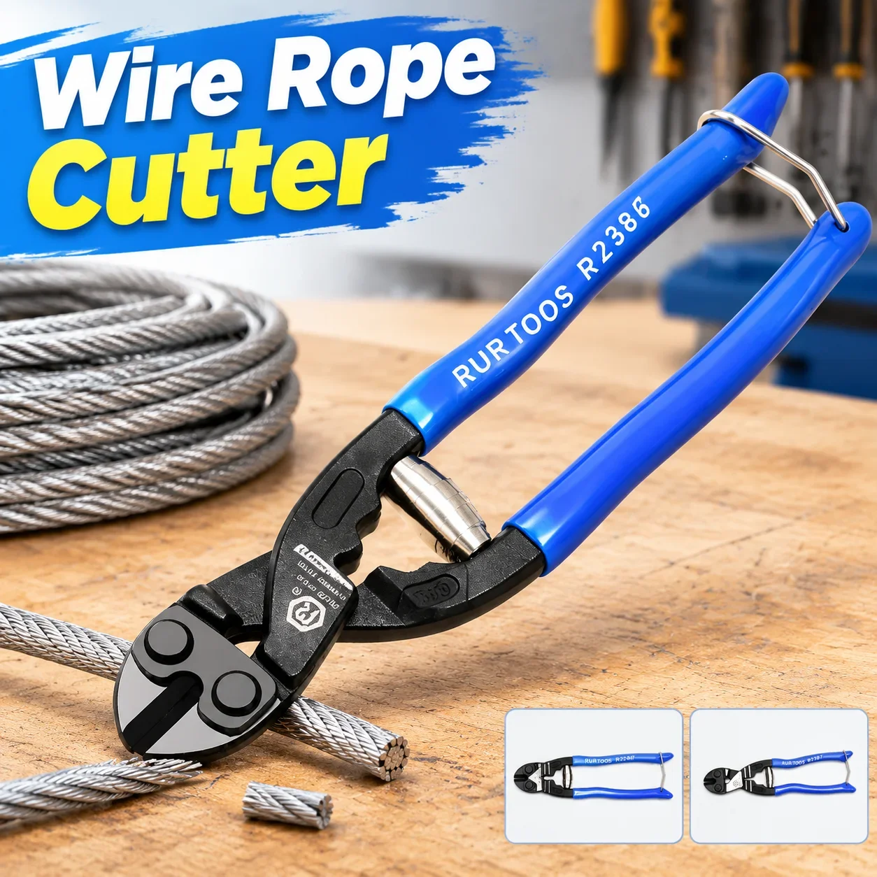 Portable Cable Cutter Wire Rope Cutting Pliers Heavy Duty Steel Wire Shears Hand Pliers Bolt Cutter Hand Tool Hardware Repair