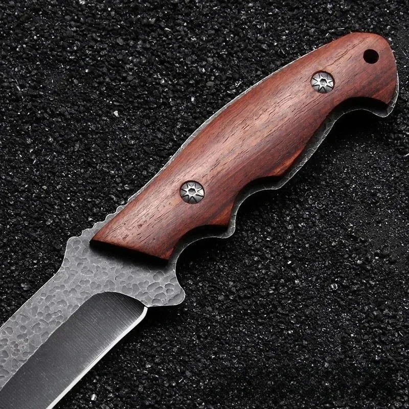 Cortador de alta dureza para exteriores, cuchillo portátil EDC con funda, adecuado para acampar, senderismo y supervivencia, 1 ud.