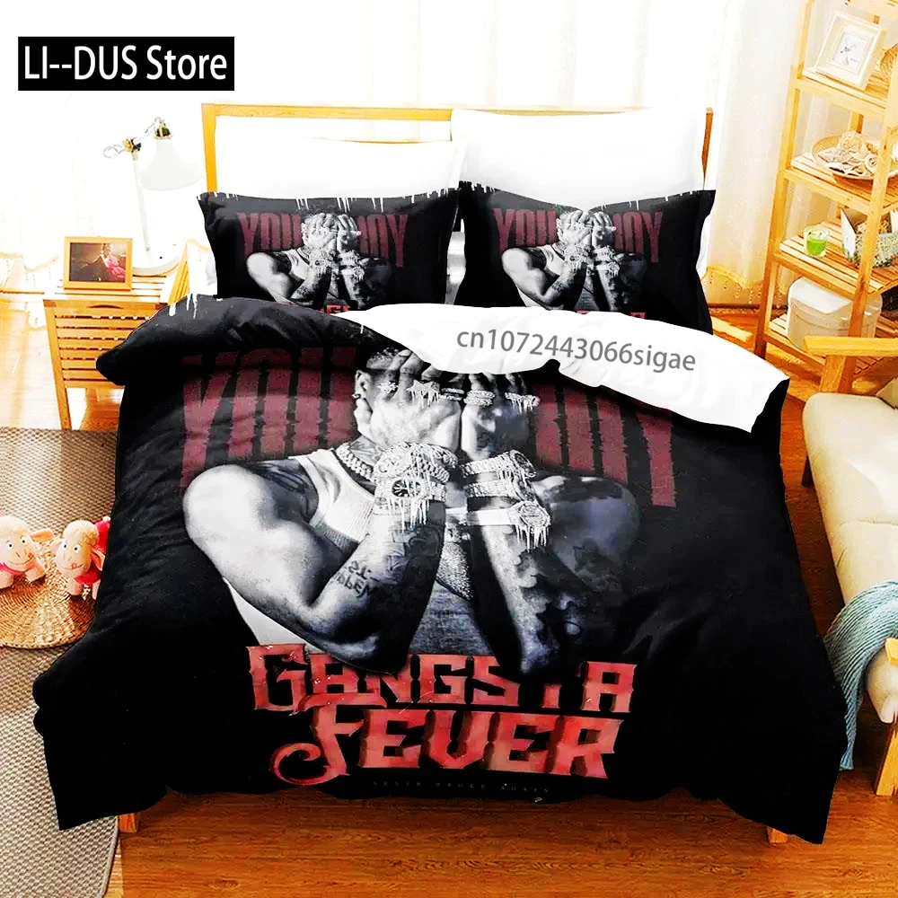 

Rap YoungBoy Never Broke Again Bedding Set Single Twin Full Queen King Size Aldult Duvet Cover Sets For Boys Bedroom 3D Print