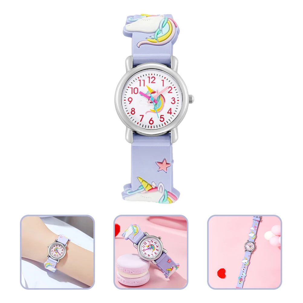 

Unicorn Kids Watches Ages 3-5 Cartoon Children Watch Precise Movement Durable Design Smooth Surface Easy Wear Adjust Small