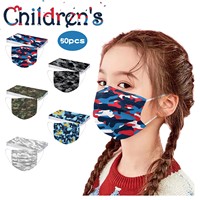 50pcs Camouflage Mask Child Kids Disposable Face Mask 3 Layer Filter Hygiene Thicken Children's Mouth Mask Earloop Mascarillas