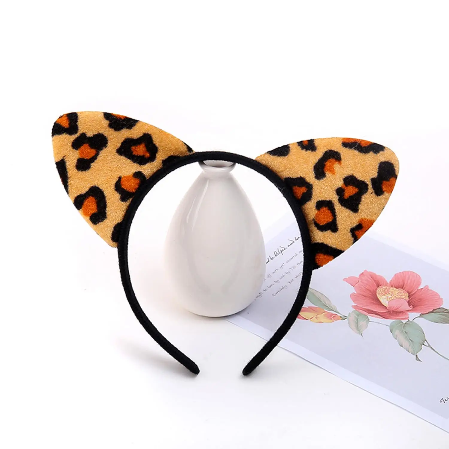 Selling New Lovely Sweet Vintage Leopard Print Cute Cat Ear Headband Children's Kid Girl Hair Band Accessories Headwear