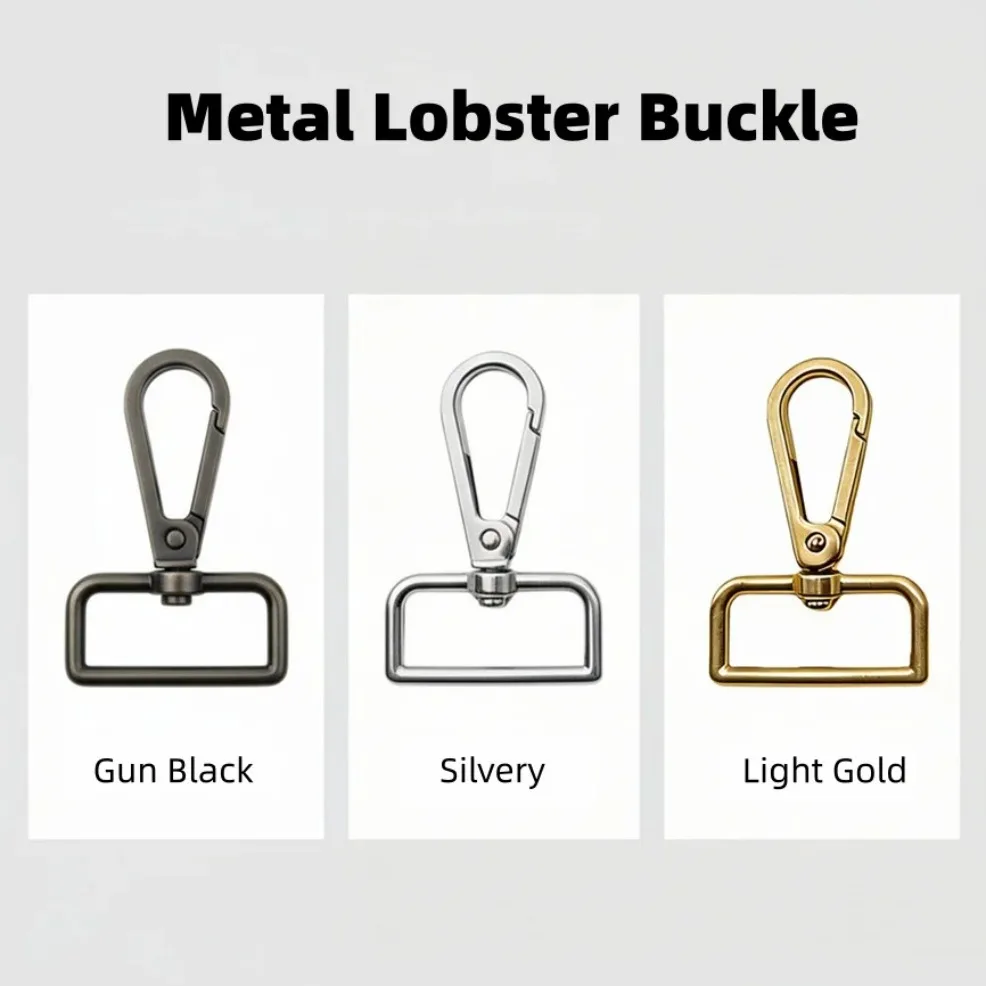 5-30Pcs 16-38mm Bag Strap Buckles Metal Carabiner Swivel Clasp Lobster Dog Collar Snap Hooks Key Belt Clip Buckle Accessories