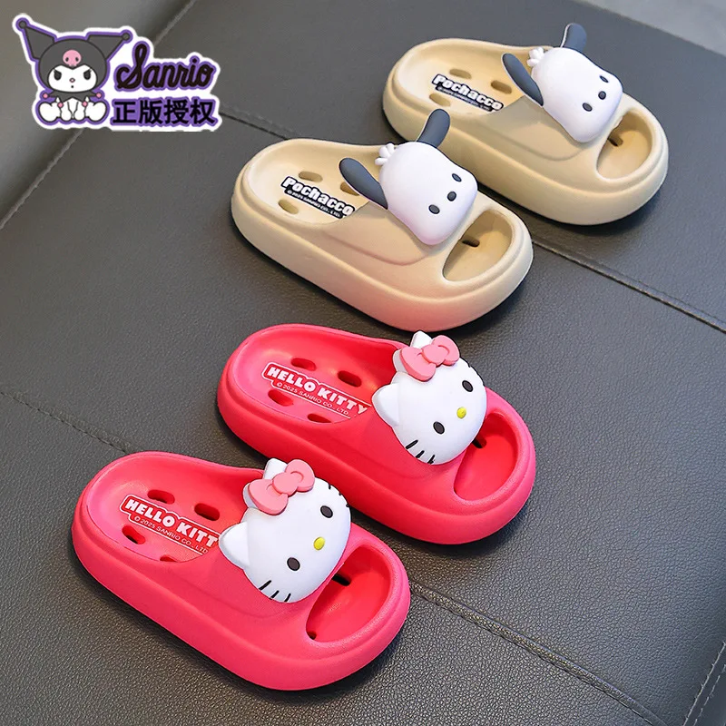 

Sanrio Garden Clogs Girl Boy Bathroom Cute Slipper Hello Kitty Kuromi Pochacco My Melody Summer Outdoor Sandals Beach Pool Shoes