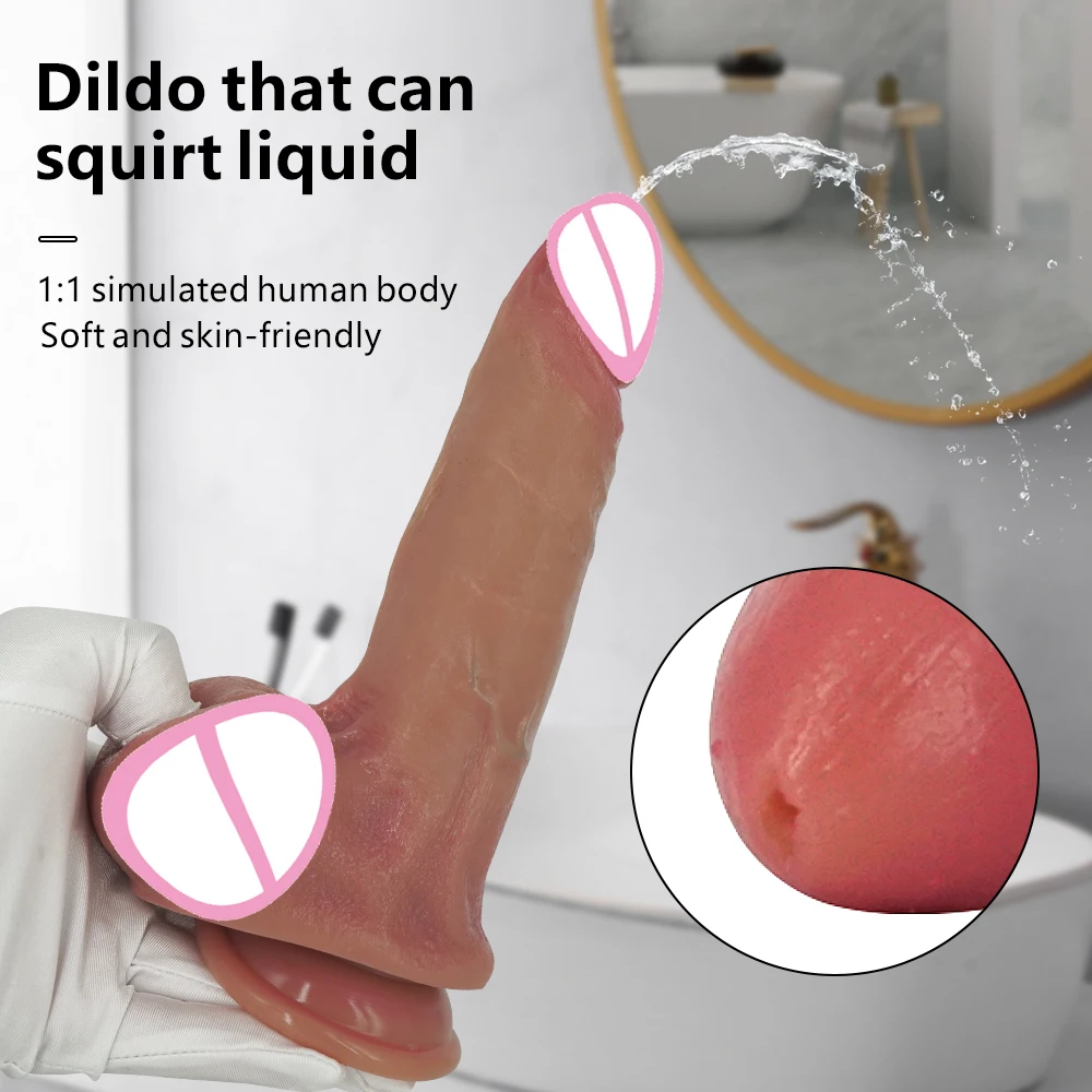 Big Ejaculated Dildo Realistic Silicone Penis with Suction Cup Adult Sex Toys for Women G Spot Stimulator Spraying Sperm Dildos