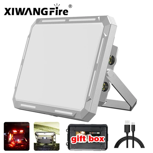 Luces de Camping superbrillantes recargables, linterna magnética, luz de trabajo portátil, lámpara de mantenimiento para exteriores, linterna de tienda superbrillante