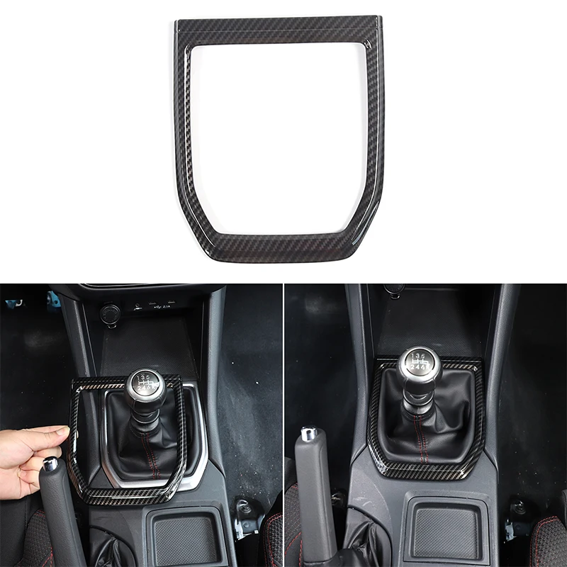 For Subaru WRX/ WRX STI 2022 2023 2024 2025ABS Carbon Fiber Sticker Car Gear Shift Panel Cover Interior Trim RHD LHD Accessories