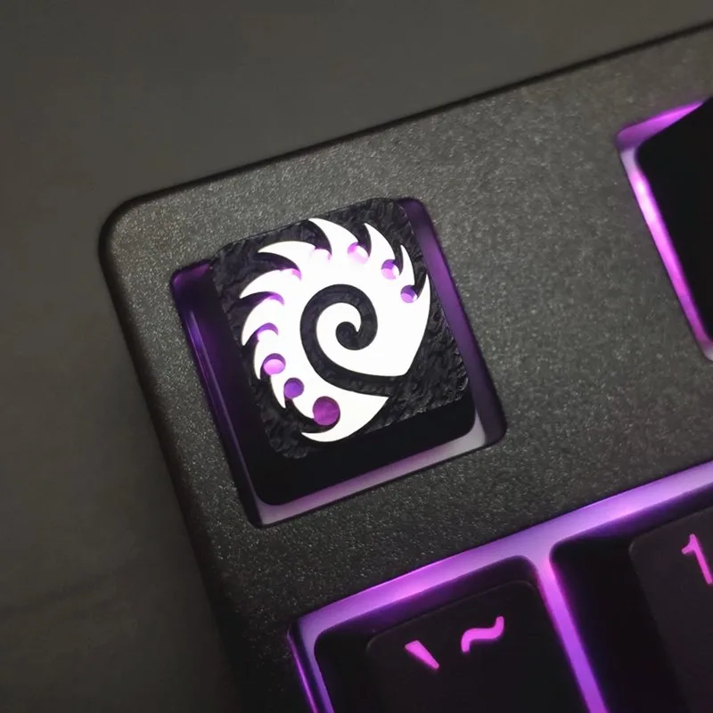 

Sci-Fi Faction Metal Artisan Keycap OEM R4 heigt - RGB Anodized ESC/F/digital region-Keys for MX Stem Keyboards