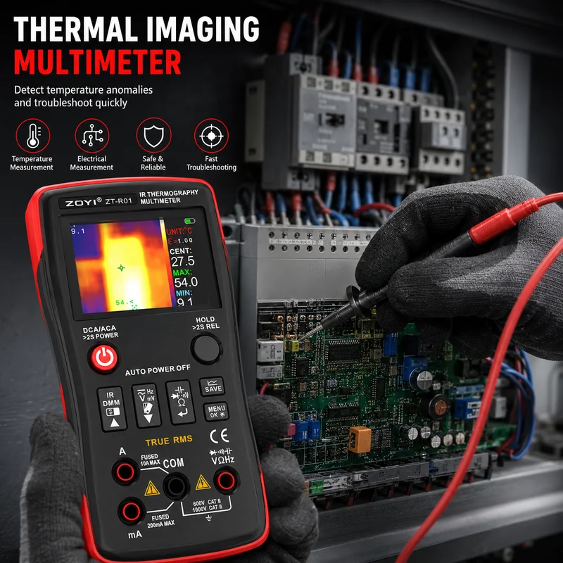 ZOYI ZT‑R01 25000 Counts True RMS Multimeter, 2‑In‑1 Thermal Imager Infrared Camera 2.4" Color Screen Electrician Circuit Detect view 3