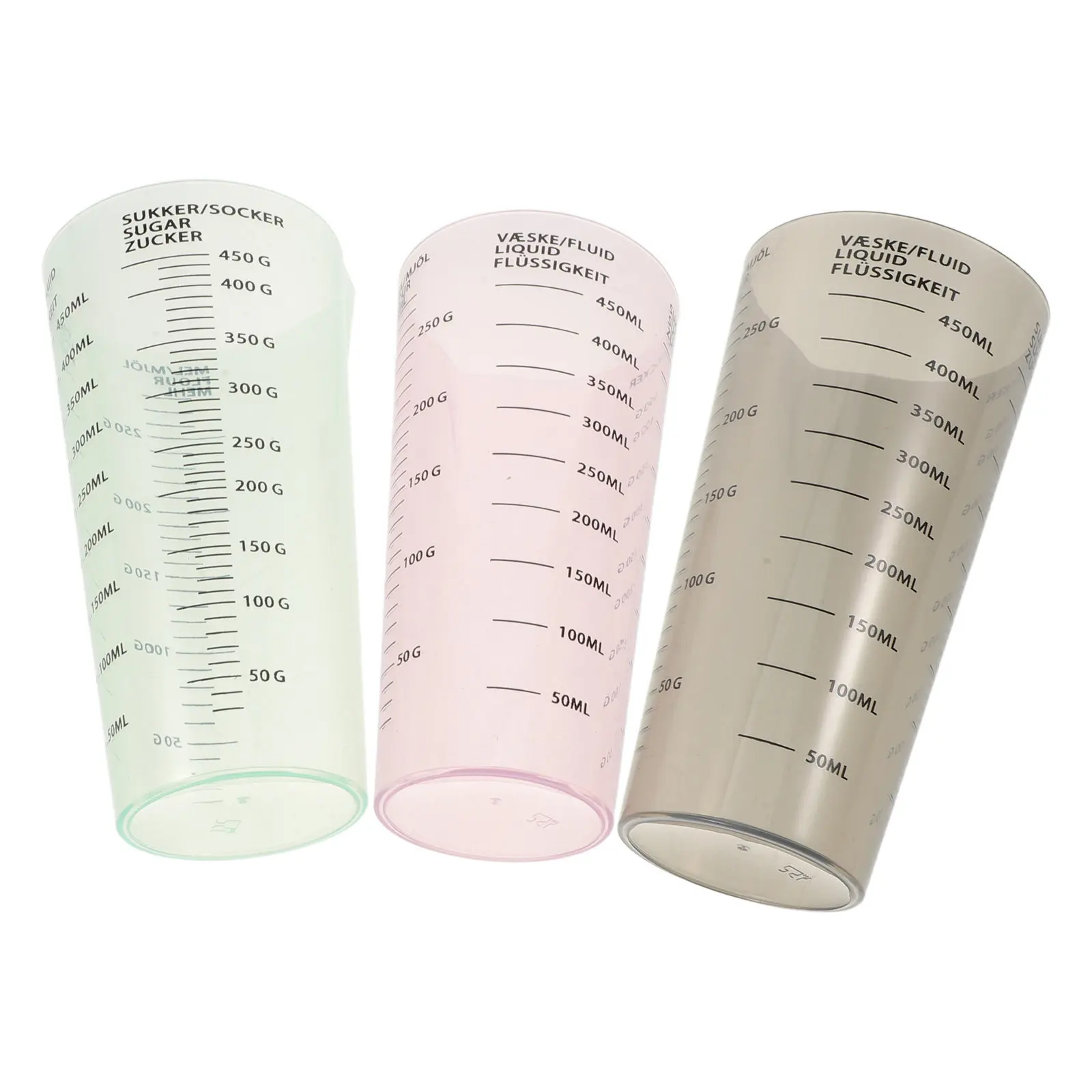 3Pcs Clear Laundry Measuring Cups Precise Plastic Liquid Detergent Dispenser for Fabric Softener Booster Dosing Washing Tasks
