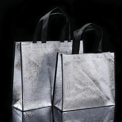 Moda impermeável Laser Shopping Bag Dobrável Eco Bag Grande Capacidade Reutilizável Shopping Bag Tote Non-woven Fabric Bag Handbag