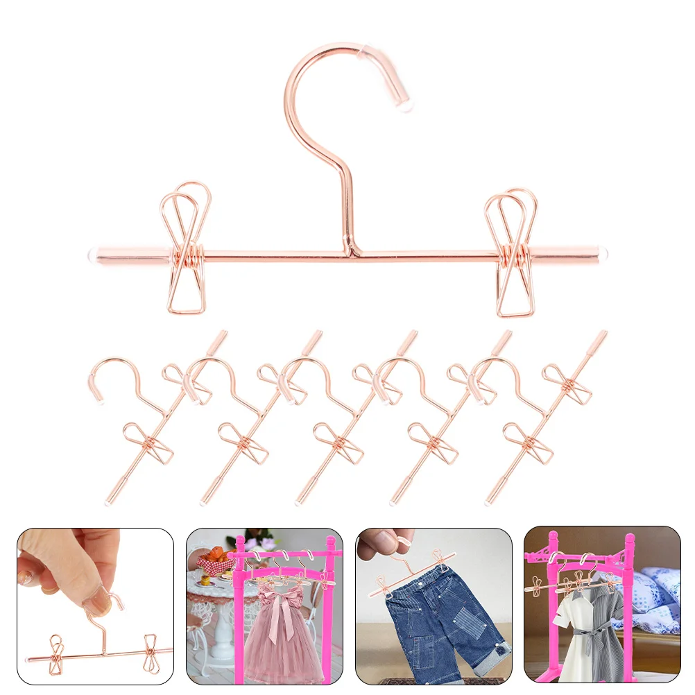 

6 Pcs Coat Hanger Mini Small Clothes Rack Tiny Hangers Iron Garment Clothing