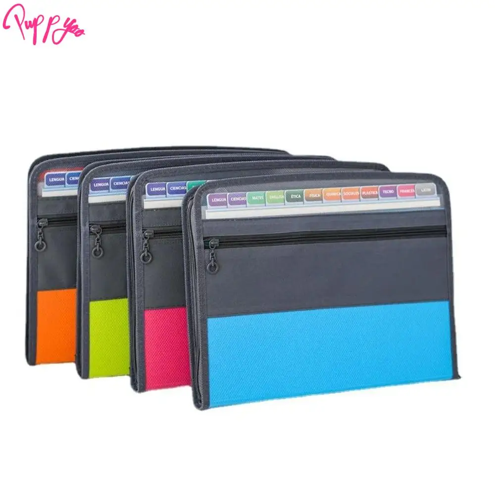 Waterproof Expanding Folder Safe Storage Wear Resistant File Folder 13 Pocket Large Capacity Document Bag Receipts