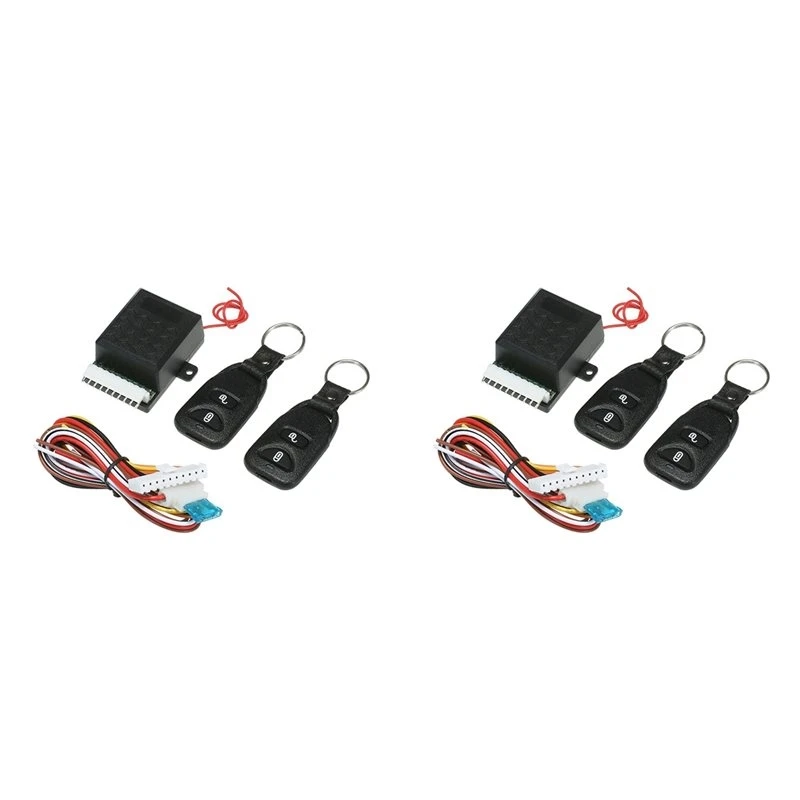 2X 12V Universal Car Auto Remote Central Kit Door Lock Locking Vehicle Keyless Entry System With 2 Remote Control-A97E