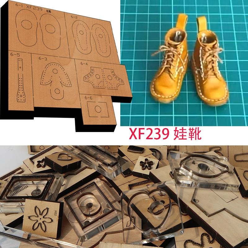 New Japan Steel Blade Wooden Die Shoes baby shoes boots Leather Craft Punch Hand Tool Cut Knife Mould XF239