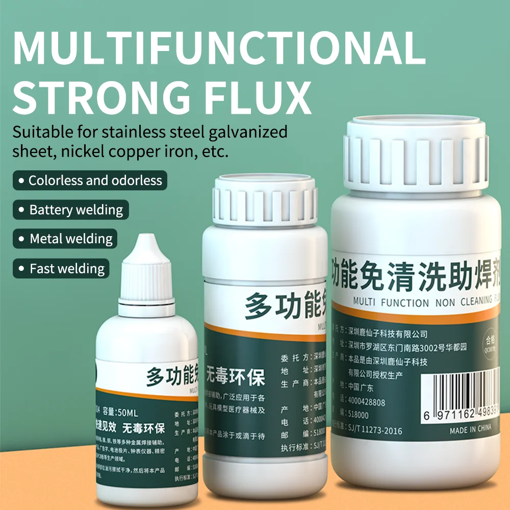 LUXIANZI 200/120/50ml Stainless Steel Flux Liquid Solders Water For  Battery Galvanized Sheet/Copper/Iron Soldering Paste Flux