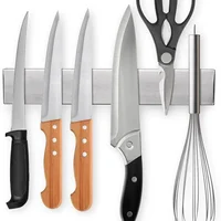 10inch Stainless Steel Knife Stand Magnetic Knife Holder Wall Block Storage Rack for Knives Kitchen Accessories Organizer 4