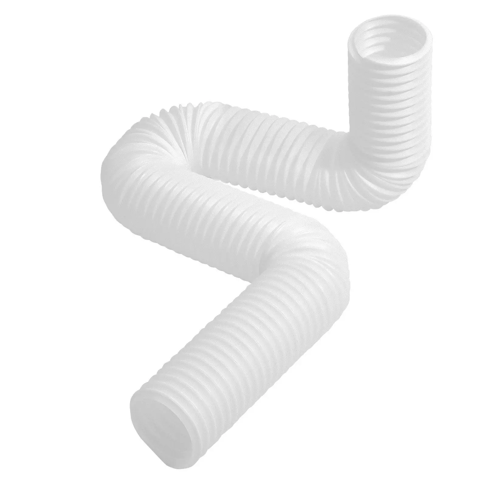 

2 Pack Flexible Rain Gutter Downspout Extender White PE Material 22-63" Extension with Adapters and Transparent Filter Screen