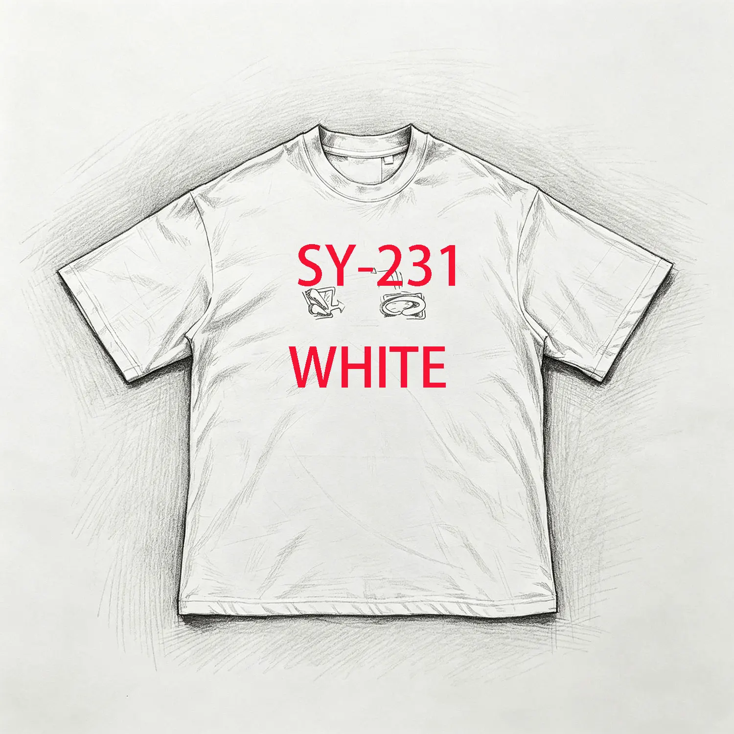 SY-231 Unisex Cotton Short Sleeve Tee Jogger T-shirt Streetwear Summer Tracksuit Top NO GINNICKS TEE
