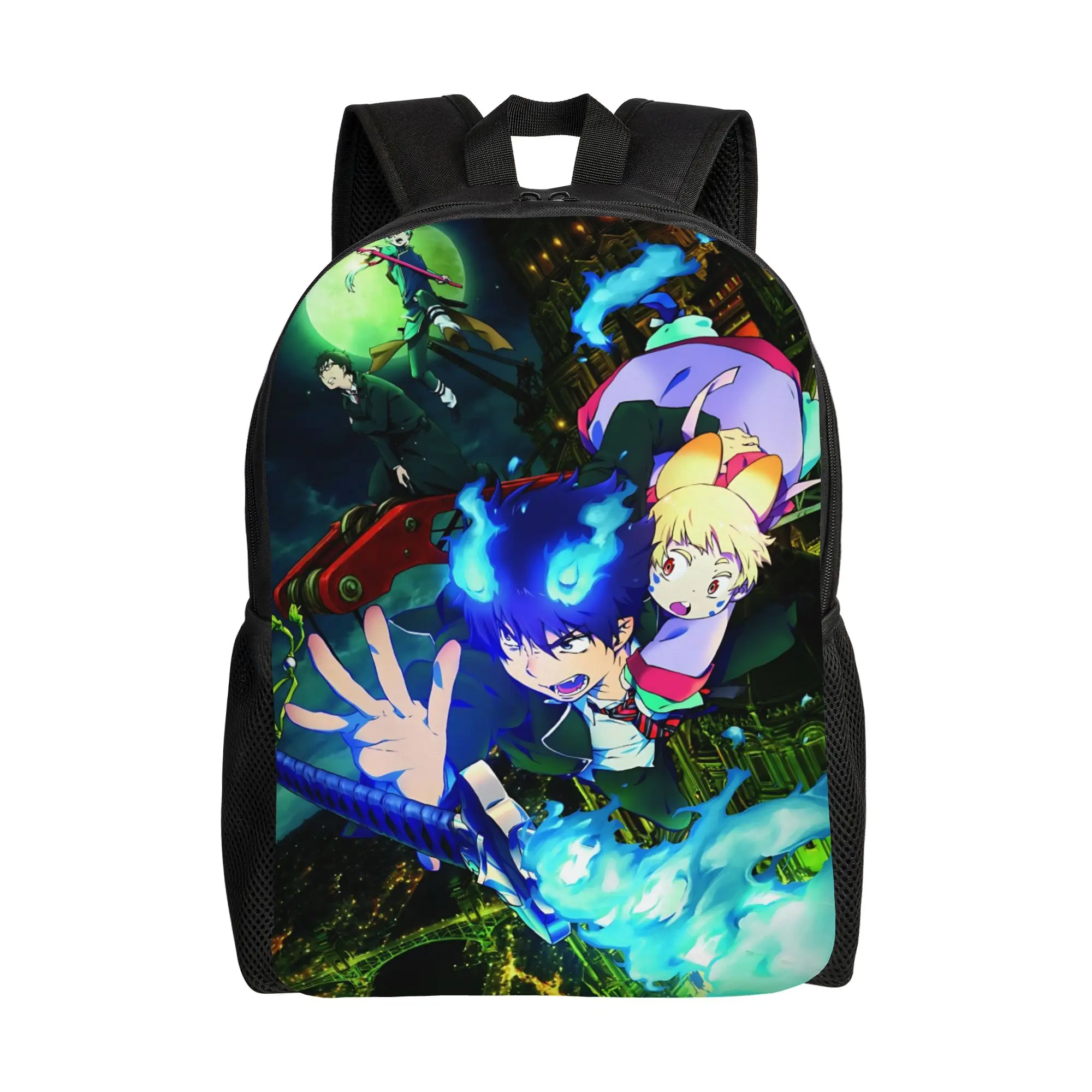 

1Piece Colorful New School Year Knapsack Blue Exorcist Men Women Adult Backpack