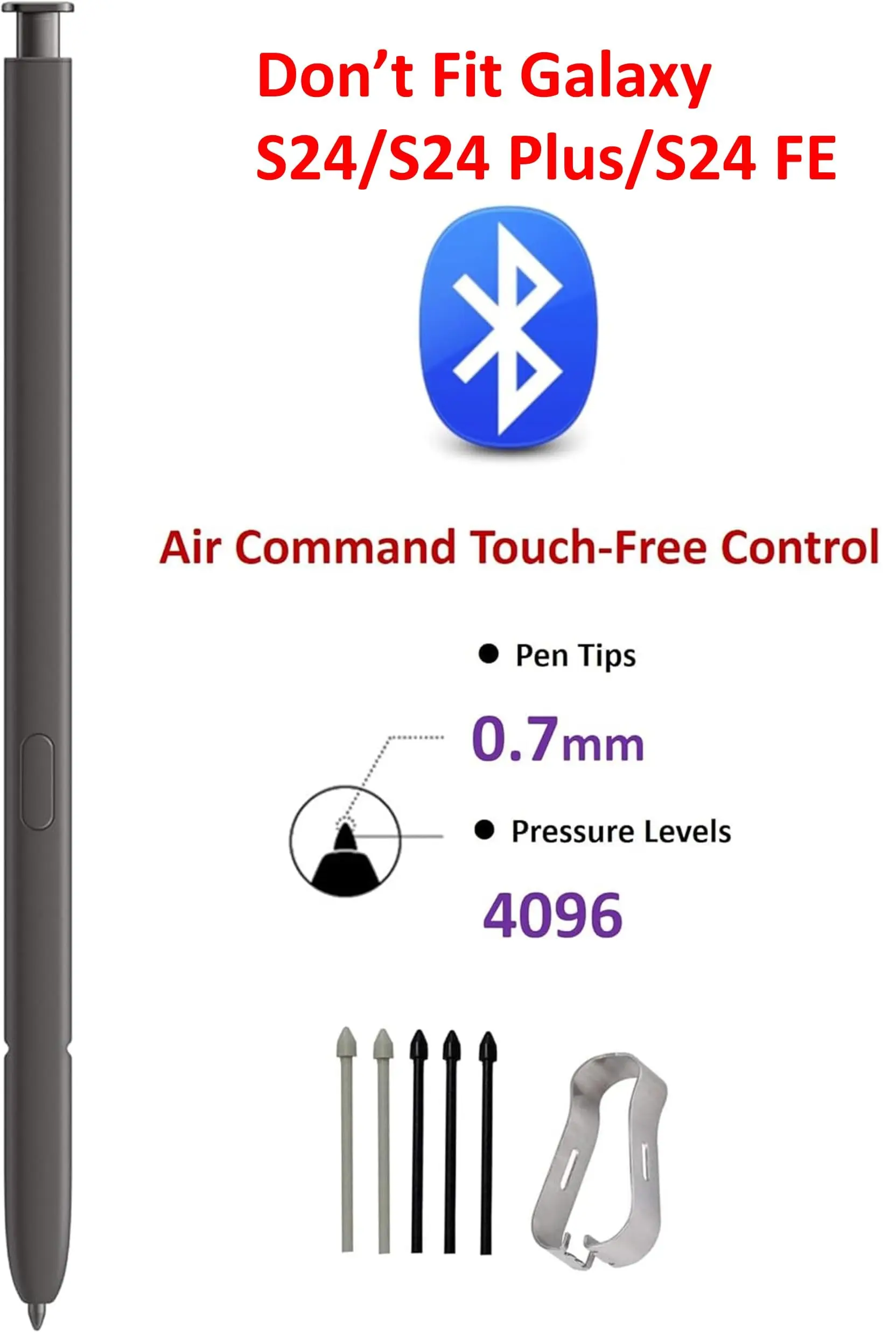 Stylus For Samsung Galaxy S24 Ultra Touch Screen Stylus S Pen Pencil With Bluetooth function support air command