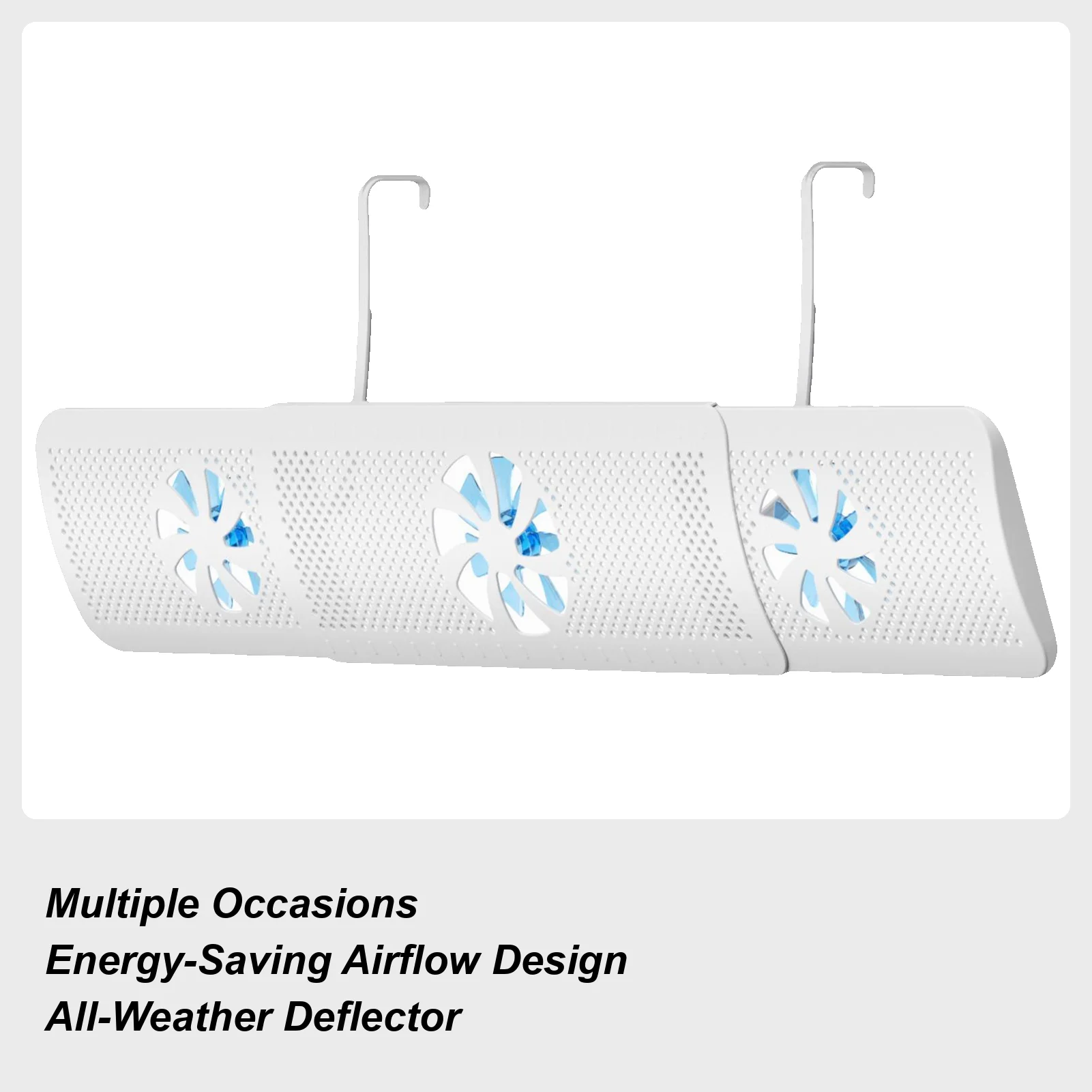 

Дефлектор кондиционера, регулируемый дефлектор вентиляционного отверстия с 3 вентиляторами, перегородка кондиционера для автомобиля, дома, семьи, спальни, гостиной