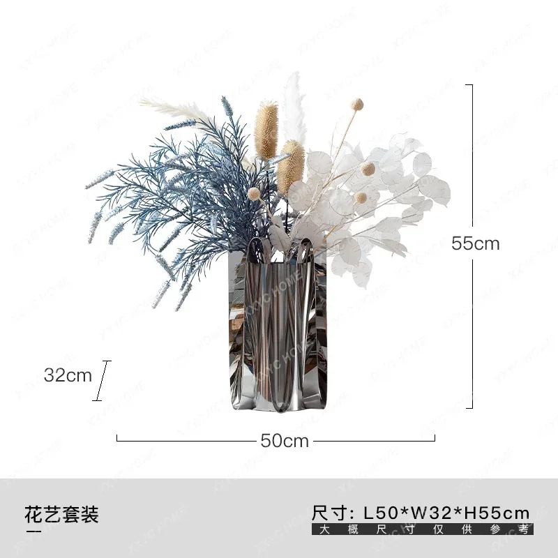 XL light luxury flower ornament living room table blue fake flower simulation flower ornament dining table decoration