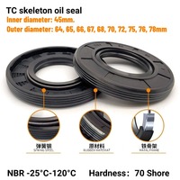 2 PCS NBR TC/TG Framework Oil Seal id 45mm OD 64/65/66/67/68/70/72/75/76/78 mm Nitrile Butadiene Rubber Gasket Sealing Ring