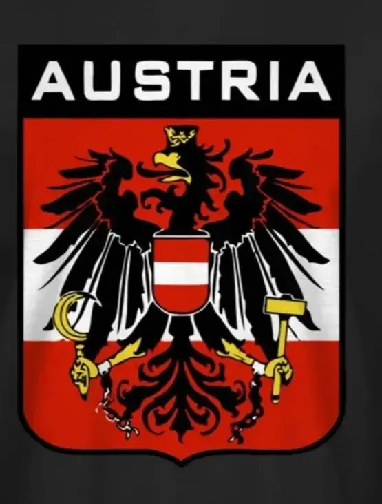 

Austrian State Flag T-Shirt Men's 100% Cotton Casual T-shirts Loose Top Size S-3XL