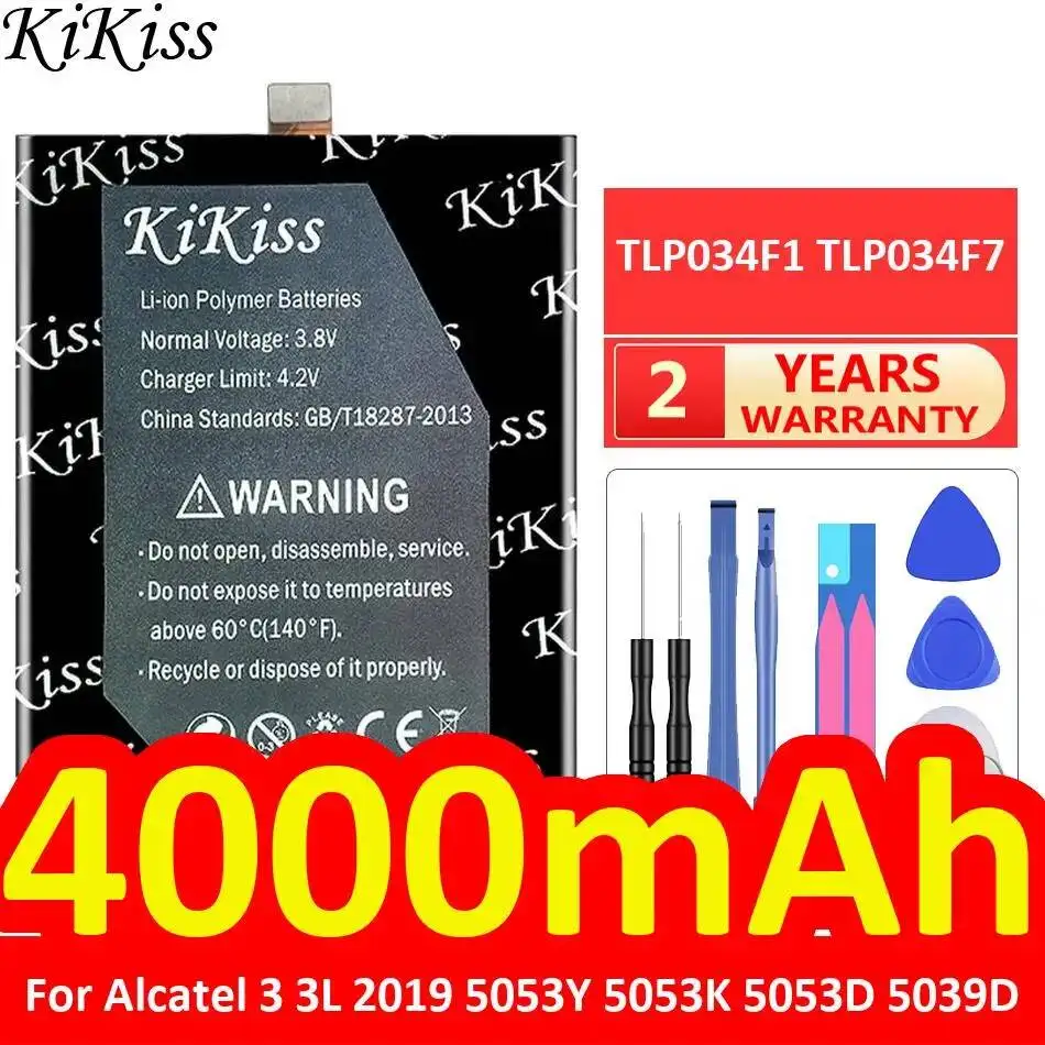 

Стабильная батарея 4000 мАч для Alcatel 3 3L 2019 5053Y 5053K 5053D 5039D TLP034F1 TLP034F7