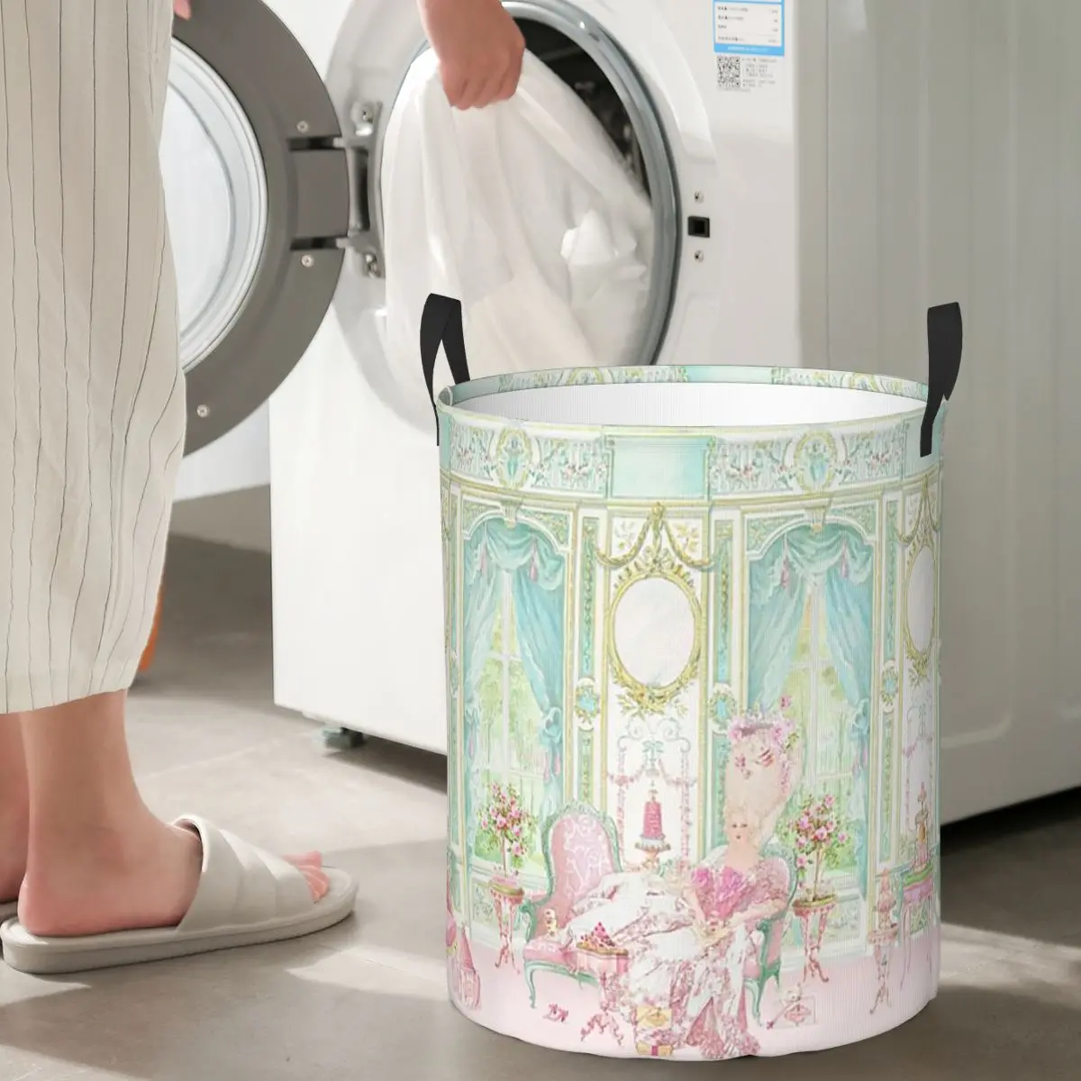 

Marie Antoinette The Pink Room Folding Laundry Baskets Dirty Clothes Sundries Storage Basket Home Organizer Hamper