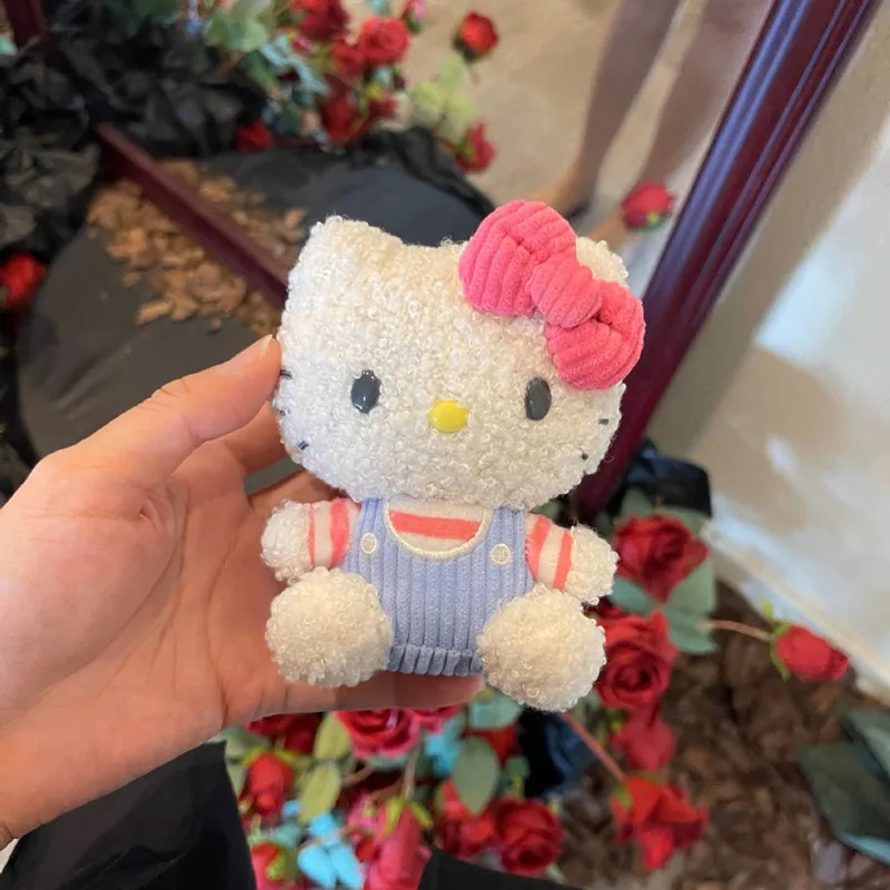 Sanrio Hello Kitty брелок для ключей аниме мультфильм милый KT Cat плюшевые игрушки кулон брелок модное украшение для рюкзака праздничный подарок